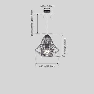 Cage Light Frame Pendant