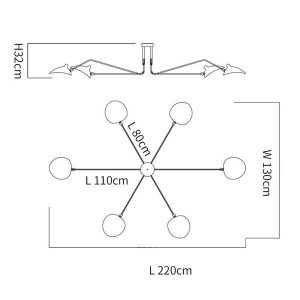Serge mouille ceiling lamp