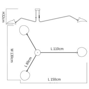 Serge mouille ceiling lamp